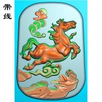 挂件马上有钱精雕图（GM-032）