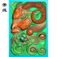 46牌羊精雕图(GY-003)