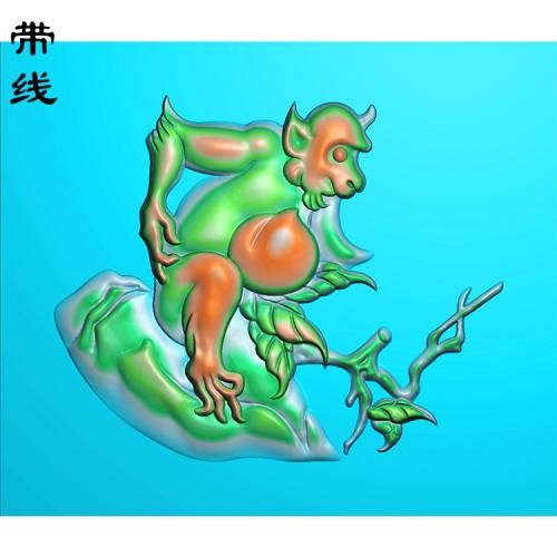 猴子精雕图(GHZ-008)