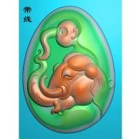 猴子大象精雕图(GX-003)