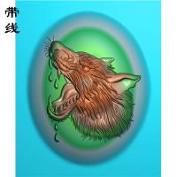 狼头精雕图(GL-004)
