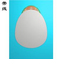 椭圆仿古框无事牌精雕图(WSP-119)