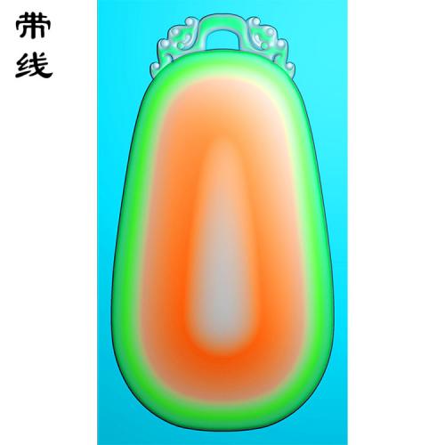 仿古双龙牌头框L无事牌精雕图(WSP-150)