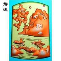 山水挂件精雕图(SSG-156)