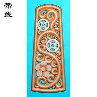 镂空花草挂件精雕图（LK0096）
