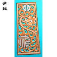 镂空草花挂件精雕图（LK0132）