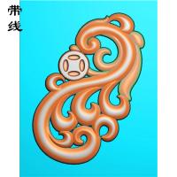 镂空草花挂件精雕图（LK0139）