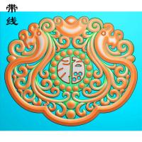 镂空草花挂件精雕图（LK0144）
