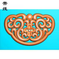 镂空草花挂件精雕图（LK0154）
