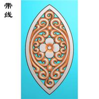 镂空草花挂件精雕图（LK0173）