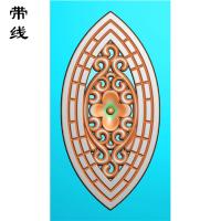 镂空草花挂件精雕图（LK0190）