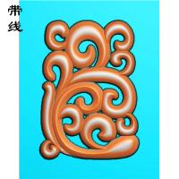 镂空草花挂件精雕图（LK0193）