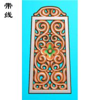 镂空草花挂件精雕图（LK0219）