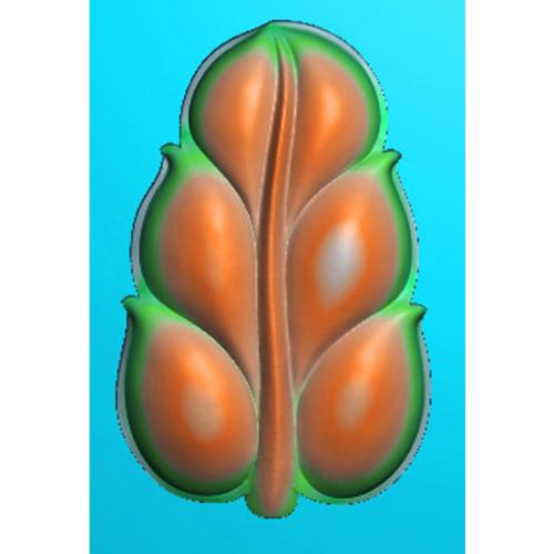 树叶吊坠挂件精雕图(QTG-010)