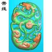 仿古凤挂件精雕图(FLF-022)