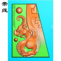 仿古龙挂件精雕图(FLF-041)