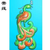 仿古凤挂件精雕图(FLF-083)