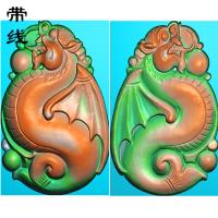 仿古龙挂件精雕图(FLF-096)
