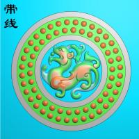 仿古龙挂件精雕图(FLF-126)