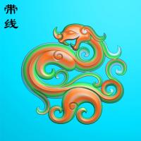 仿古龙挂件精雕图(FLF-166)