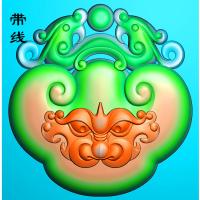 仿古兽牌精雕图(FSP-013)