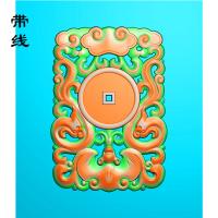 仿古兽牌挂件精雕图(FSP-083)