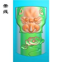 仿古兽头挂件精雕图(FSP-114)