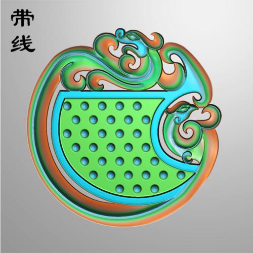 仿古乳丁牌精雕图(RDP-003)