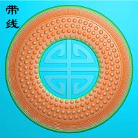 仿古乳丁寿牌精雕图(RDP-050)