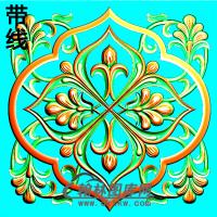 欧式方形洋花精雕图（FXH-009）
