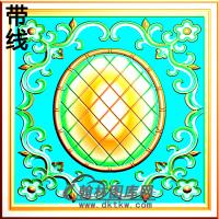 欧式方形洋花精雕图（FXH-019）