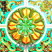 欧式方形洋花精雕图（FXH-020）