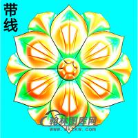 方形洋花精雕图（FXH-021）