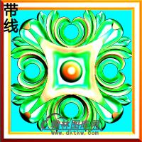 方形洋花精雕图（FXH-027）