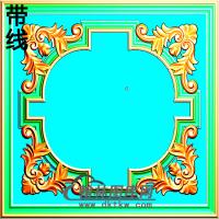 方形洋花精雕图（FXH-031）