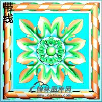 欧式方形洋花精雕图（FXH-060）
