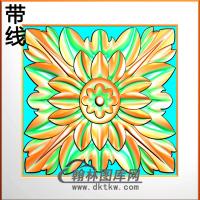 欧式方形洋花精雕图（FXH-061）