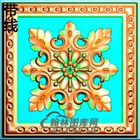 欧式方形洋花精雕图（FXH-070）