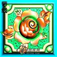 欧式方形洋花精雕图（FXH-072）