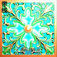 欧式方形洋花精雕图（FXH-091）
