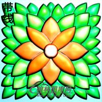 欧式方形洋花精雕图（FXH-097）