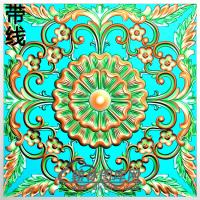 欧式方形洋花精雕图（FXH-129）
