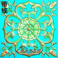 欧式方形洋花精雕图（FXH-134）