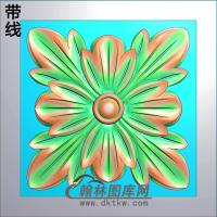 欧式方形洋花精雕图（FXH-247）