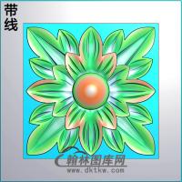 欧式方形洋花精雕图（FXH-268）