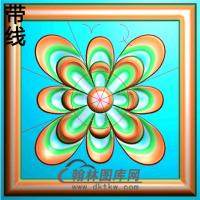 欧式方形洋花精雕图（FXH-281）
