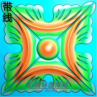 欧式方形洋花精雕图（FXH-282）
