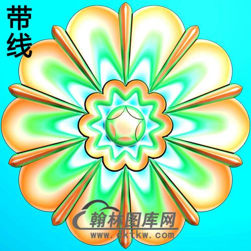 欧式圆形洋花精雕图（YXH-014）