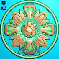欧式圆形洋花精雕图（YXH-063）