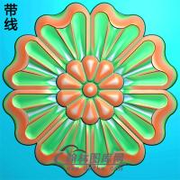 欧式圆形洋花精雕图（YXH-084）